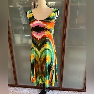 Colorful Stretchy Body Con Dress